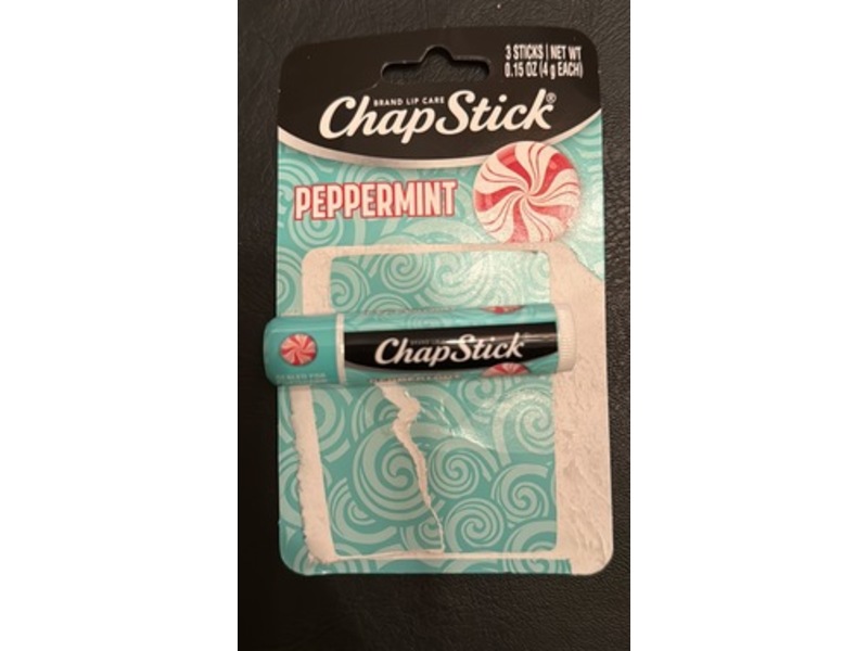 Chap Stick Lip Balm, Peppermint, 0.15 oz/4 g, 3 Count