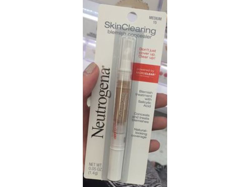 Neutrogena Skin Clearing Blemish Concealer, Medium 15, 0.05 oz/1.4 g