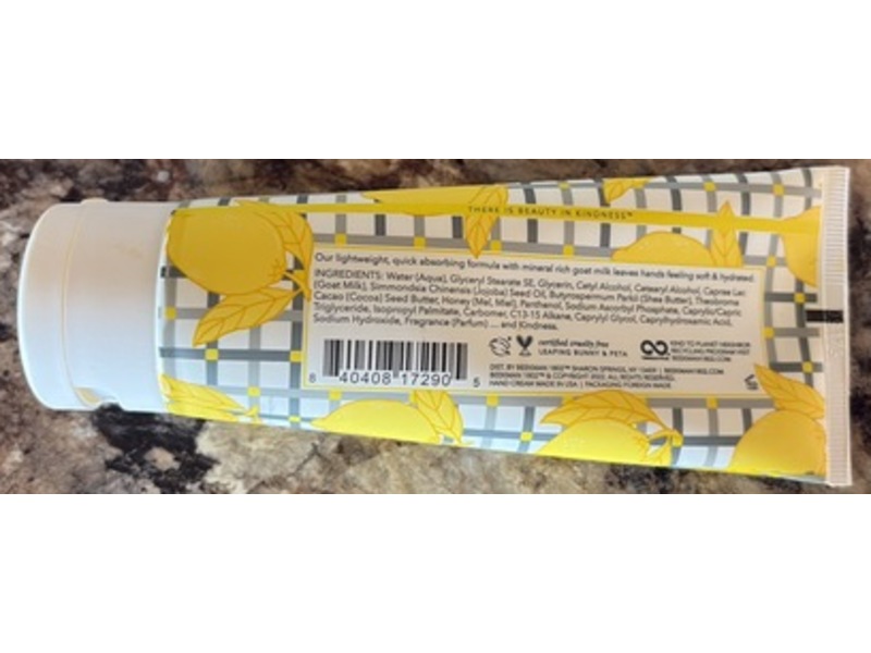 Beekman 1802 Goat Milk Hand Cream, Sunshine Lemon, 3.4 fl oz/100 mL
