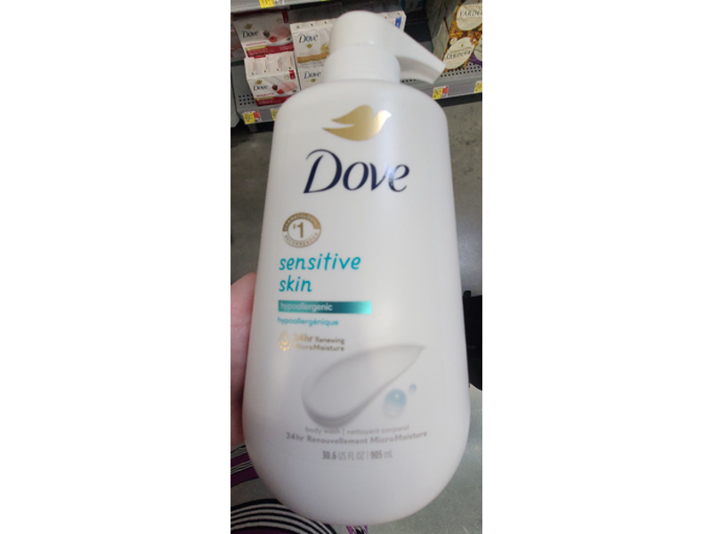 Dove Sensitive Skin Body Wash, 30.6 fl oz/905 mL