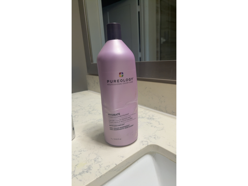 Pureology Hydrate Conditioner, Dry, Color-Treated Hair, 33.8 fl oz/1 L
