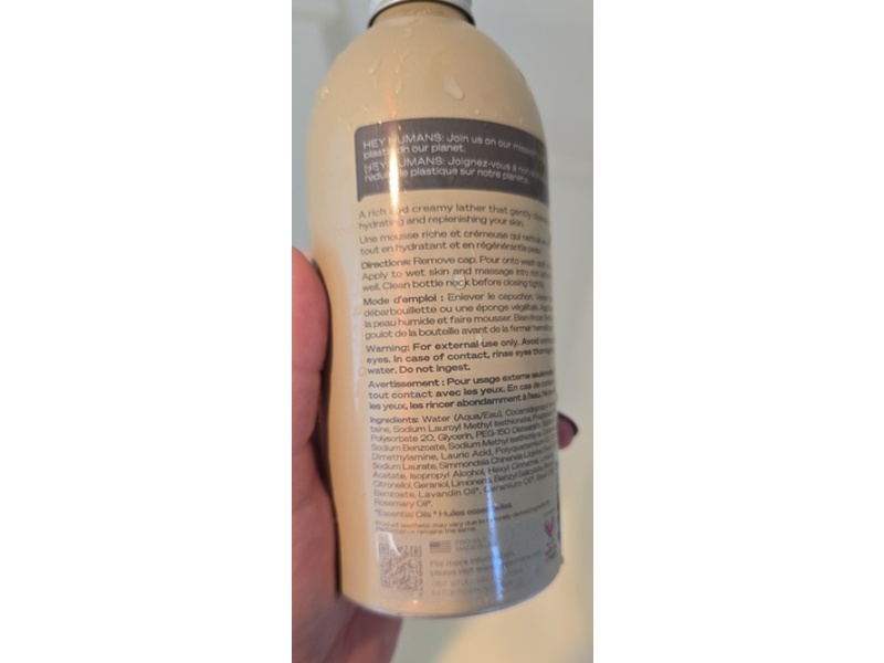 Hey Humans Naturally Derived Body Wash, Lavendar Vanilla, 14 fl oz/414 mL