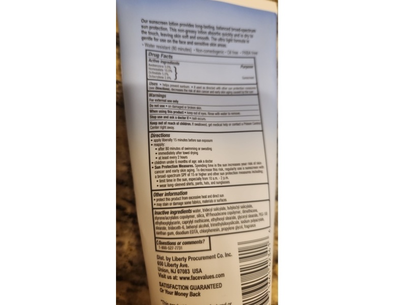 Face Values Ultra Light Sunscreen Lotion, SPF 45, 6.0 fl oz/177 mL