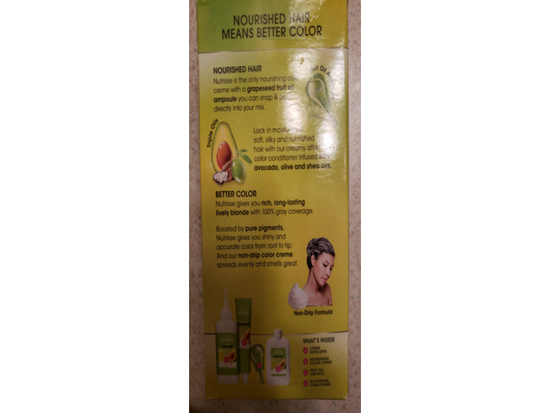 Garnier Nutrisse Nourishing Hair Color Creme, Butternut 80 Medium Natural Blonde, One Application