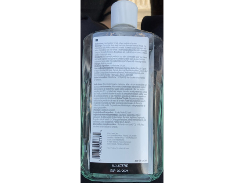 Purell Advanced Hand Sanitizer, Aloe Gel, 20 fl oz/591 mL