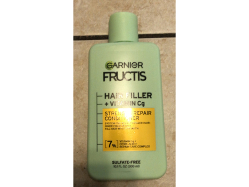 Garnier Fructis Hair Filler Strength Repair Conditioner, Vitamin Cg + Citric Acid, 10.1 fl oz/300 mL