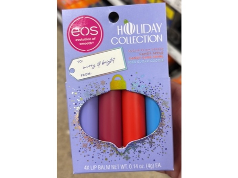 eos Holiday Collection Lip Balm Set, Merry & Bright, 0.14 oz/4 g