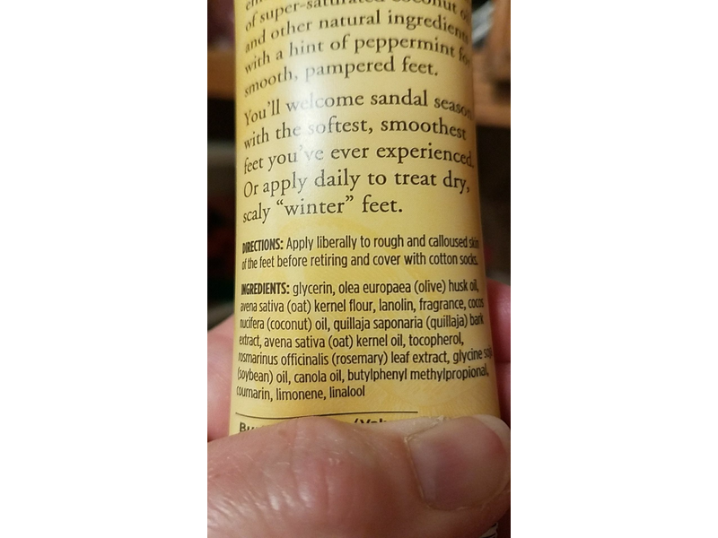 Burt's Bees Foot Cream, Coconut, 4.3 oz/121 g