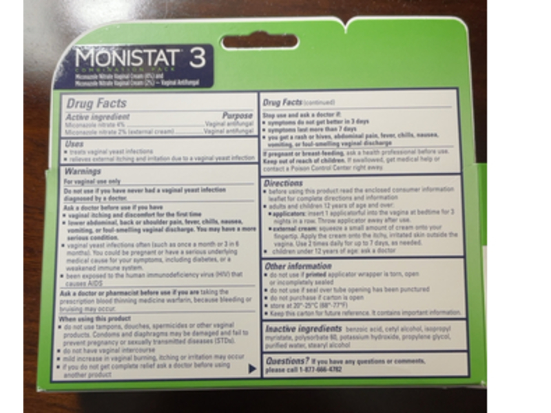 Monistat Miconazole Nitrate Vaginal Antifungal 4% & 2% Cream, 0.53 oz/15 g