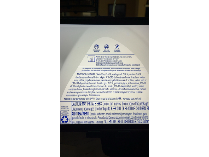 Tide Ultra Oxi Laundry Detergent, Free, 48 Loads, 84 fl oz/2.48 L