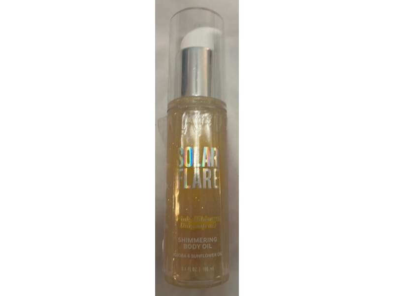 Solar Flare Shimmering Body Oil, Pink Hibiscus Dragonfruit, 3.4 fl oz/100 mL
