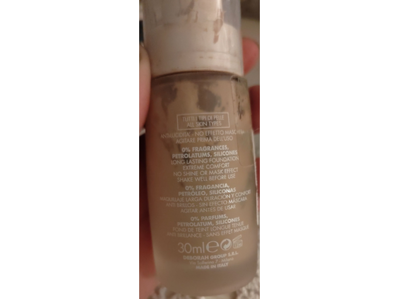Deborah Milano Formula Pura Foundation, 01 Fair Pink, SPF 15, 30 mL