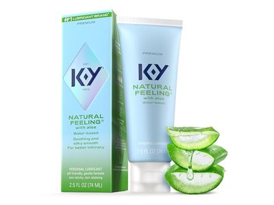 K-Y Natural Feeling Personal Lubricant, Aloe, 2.5 fl oz/74 mL