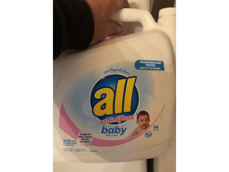 All Stain Lifters Baby Laundry Detergent, 94 Loads, 141 fl oz/4.17 L