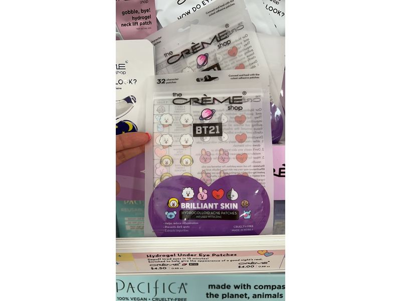 The Crème Shop | BT21: Brilliant Skin - Hydrocolloid Acne Patches | Infused with Zinc (32 Patches)