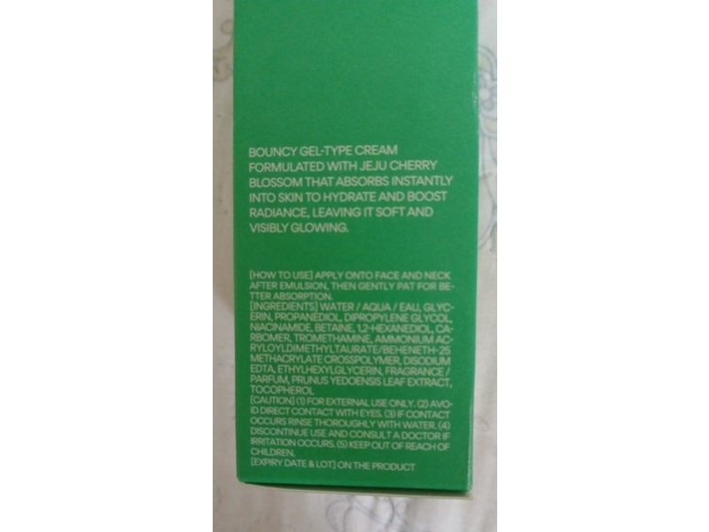 Innisfree Cheery Blossom Glow Jelly Cream, 1.69 fl oz/50 mL