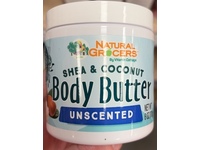 Natural Grocers Shea & Coconut Body Butter, Unscented, 6 fl oz/170 g - thumbnail 2