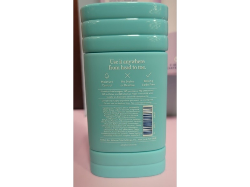 Athena Club All Over Deodorant, Sea Splash, 2.6 oz/74 g, Pack Of 2