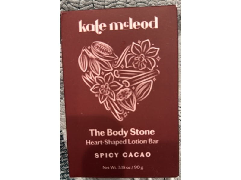 Kate McLeod The Body Stone Lotion Bar, Spicy Cacao, 3.18 oz/90 g