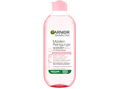 Garnier SkinActive All In 1 Micellar Cleansing Water, Rose Water, 400 mL