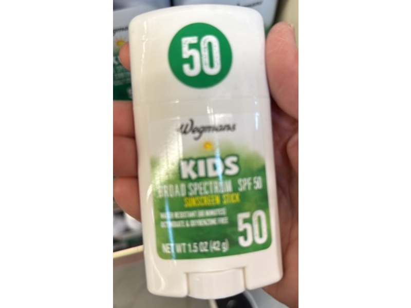 Wegmans Kids Broad Spectrum Sunscreen Stick, SPF 50, 1.52 oz/42 g