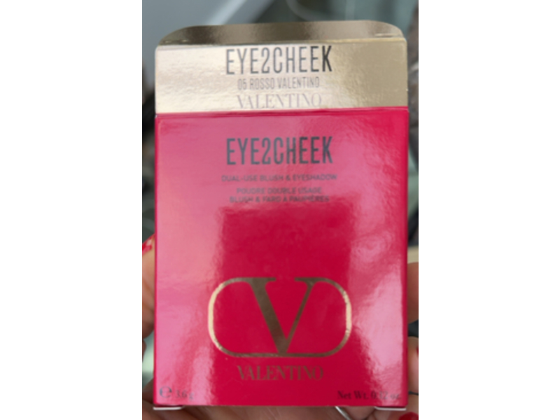 Valentino Eye2Cheek, Blush & Eyeshadow, 05 Rosso Valentino, 0.12 oz/3.6 g