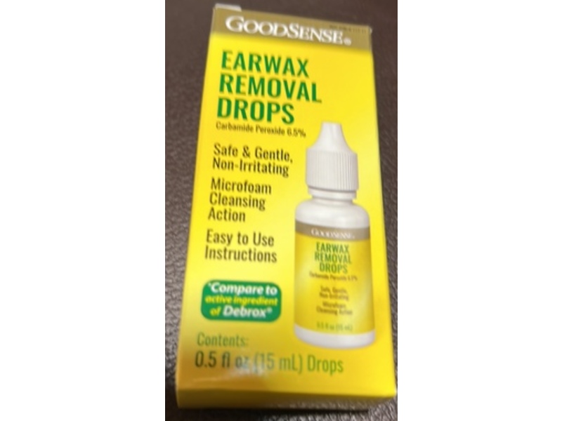 GoodSense Earwax Removal Drops, Carbamide Peroxide 0.5%, 0.5 fl oz/15 mL