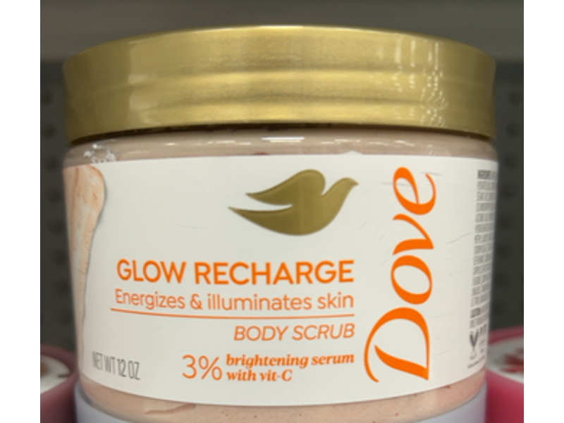 Dove Glow Recharge Body Scrub, Vitamin C, 12 oz/354 g