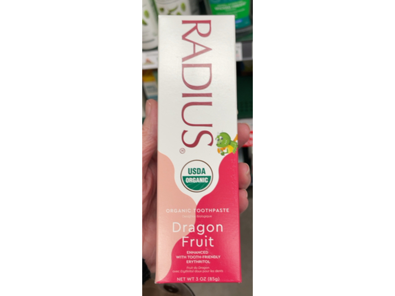 Radius Organic Toothpaste, Dragon Fruit, 3 oz/85 g