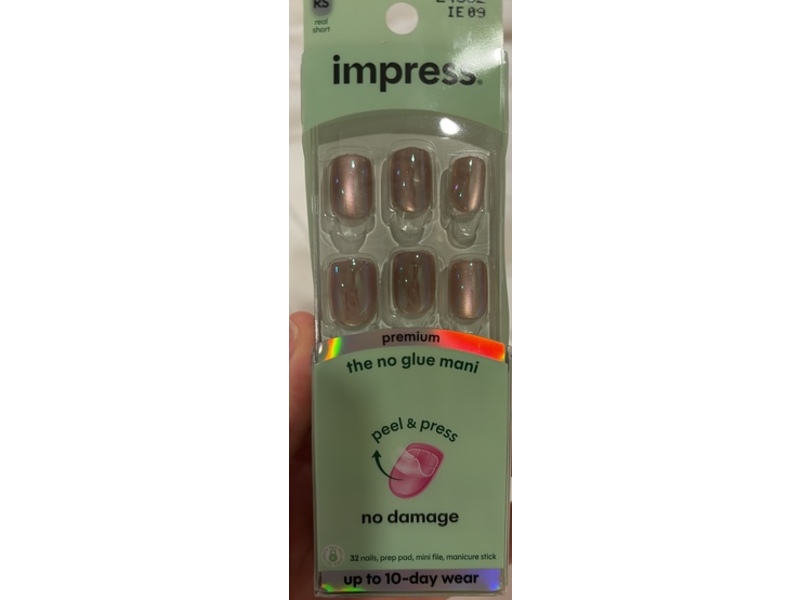 ImPRESS Peel & Press Nails, Real Short, 32 Count