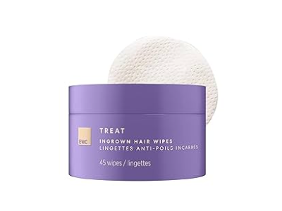 EWC Treat Brightening Ingrown Hair Wipes, Vitamin C, 45 Count