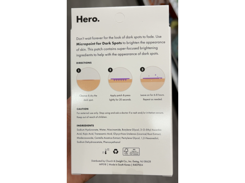Hero Mighty Patch Micropoint For Dark Spots, 8 Count