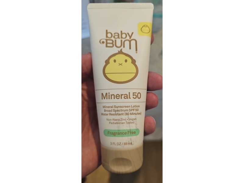 Baby Bum Mineral Sunscreen Lotion, SPF 50, 3 fl oz/ 88 mL