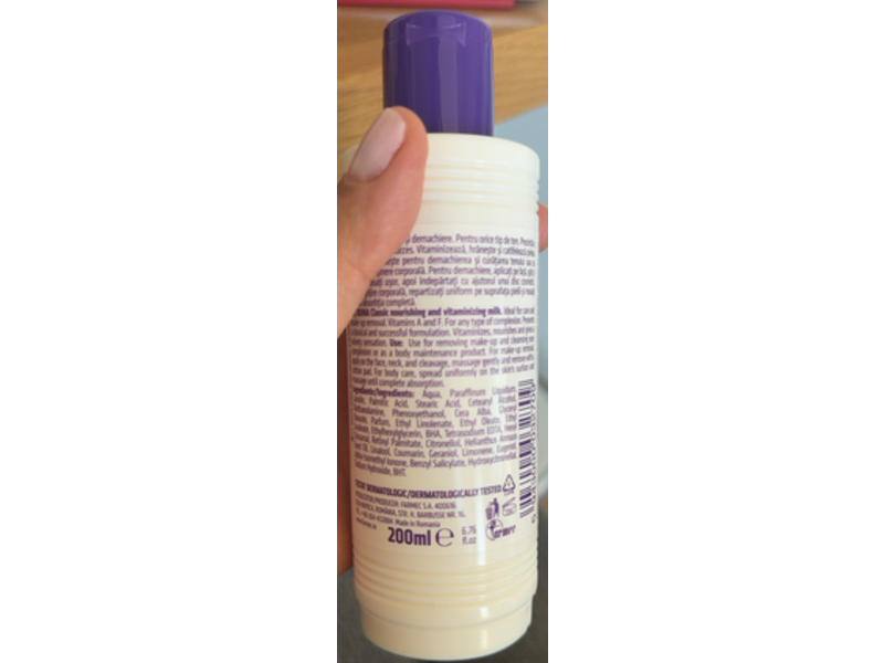 Doina Classic Nourishing & Vitaminising Milk, Vitamin A & F, 6.76 fl oz/200 mL