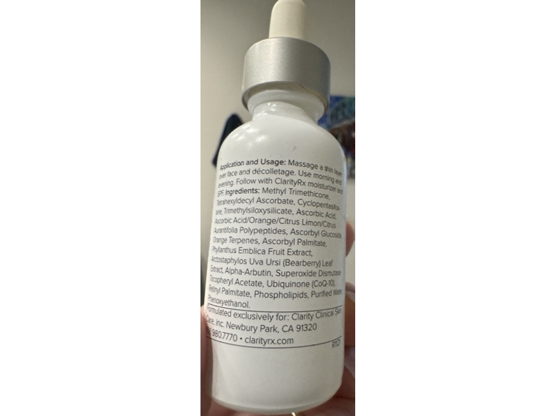 Clarity Rx C-Results Brightening Face Serum, Vitamin C, 1 fl oz/30 mL