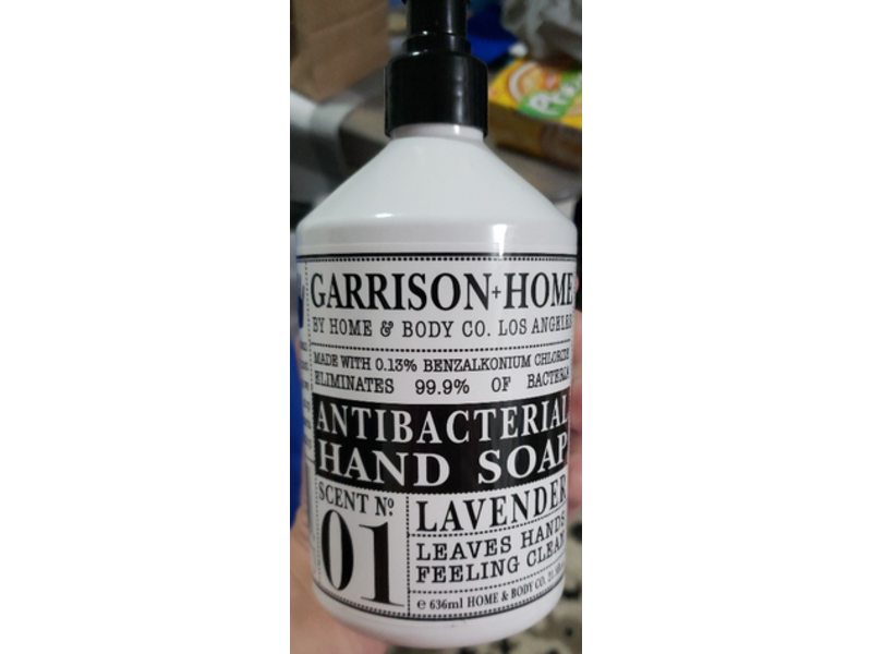 Home & Body Company Garrison+Home Antibacterial Hand Soap, 01 Lavender, 636 mL/21.5 fl oz