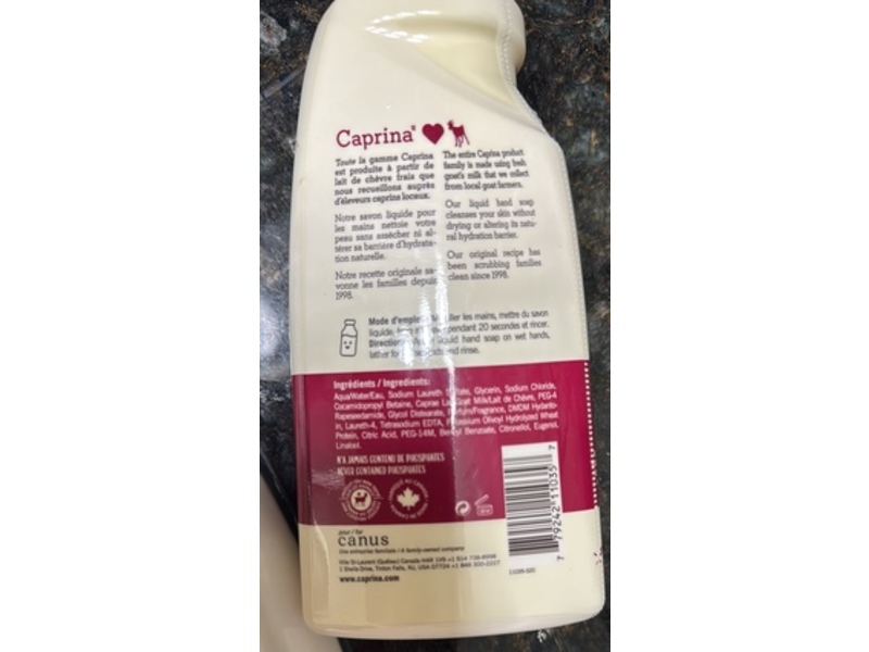 Caprina By Canus Liquid Hand Soap, Original, 11.8 fl oz/350 mL