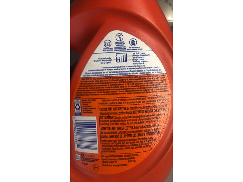 Tide Ultra Stain Release Liquid Laundry Detergent, Original, 69 fl oz/2.04 L, 36 Loads