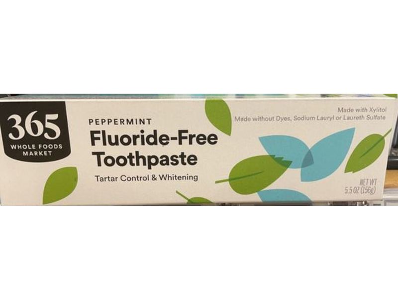 365 Whole Foods Market Tartar Control Whitening Toothpaste, Fluoride Free, 5.5 oz/156 g