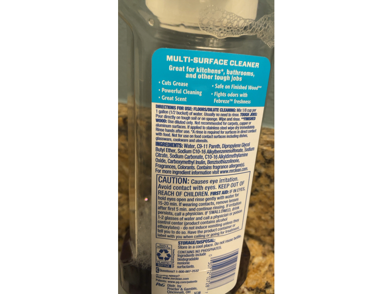 Mr. Clean Multi-Surface Cleaner, Lavender, 23 fl oz/600 mL