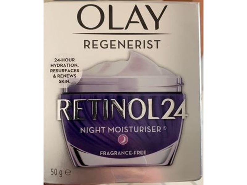 Olay Retinol 24 Night Moisturiser, Fragrance Free, 50 g