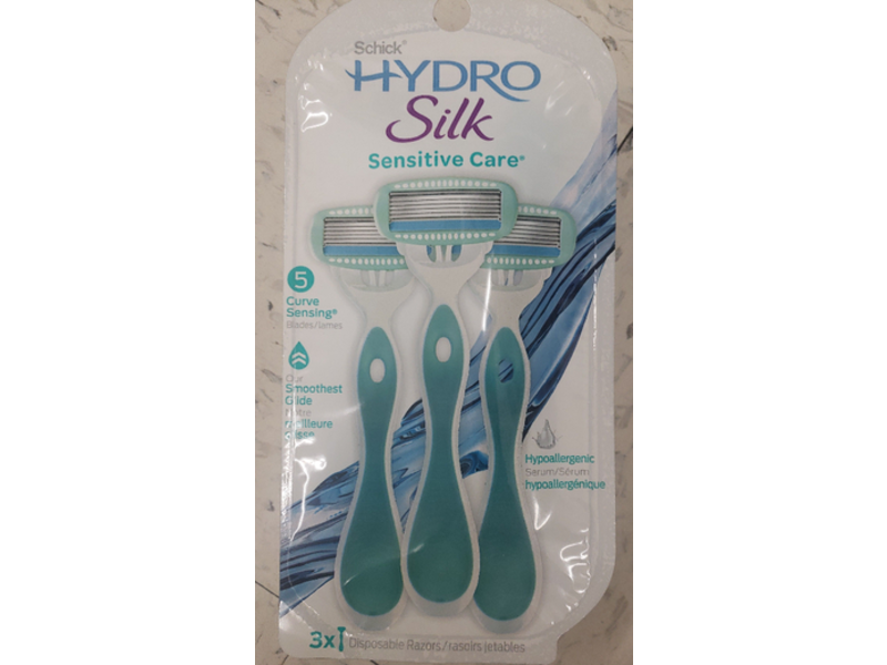 Schick Hydro Silk Sensitive Care Disposable Razors, 9 Count