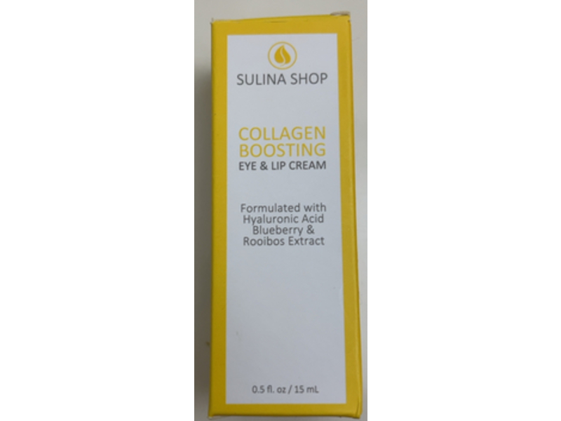 Sulina Shop Collagen Boosting Eye & Lip Cream, Hyaluronic Acid+Blueberry & Rose Extract, 0.5 fl oz/15 mL