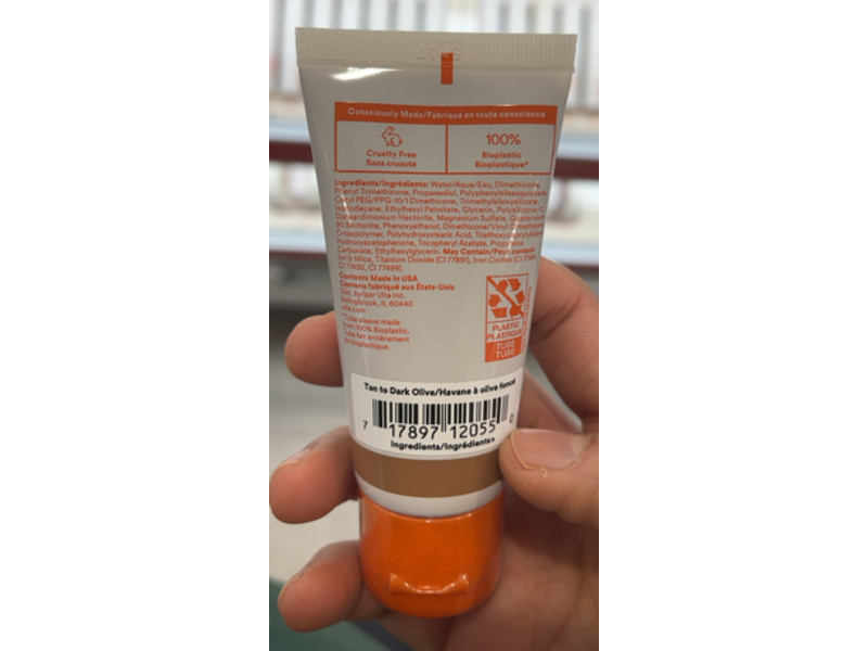 Ulta Beauty Complexion Crush Medium Coverage Foundation, Tan To Dark Olive, 1 fl oz/30 mL