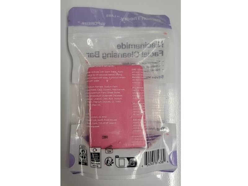 Carbon Theory Niacinamide Facial Cleansing Bar, 3.5 oz/100 g