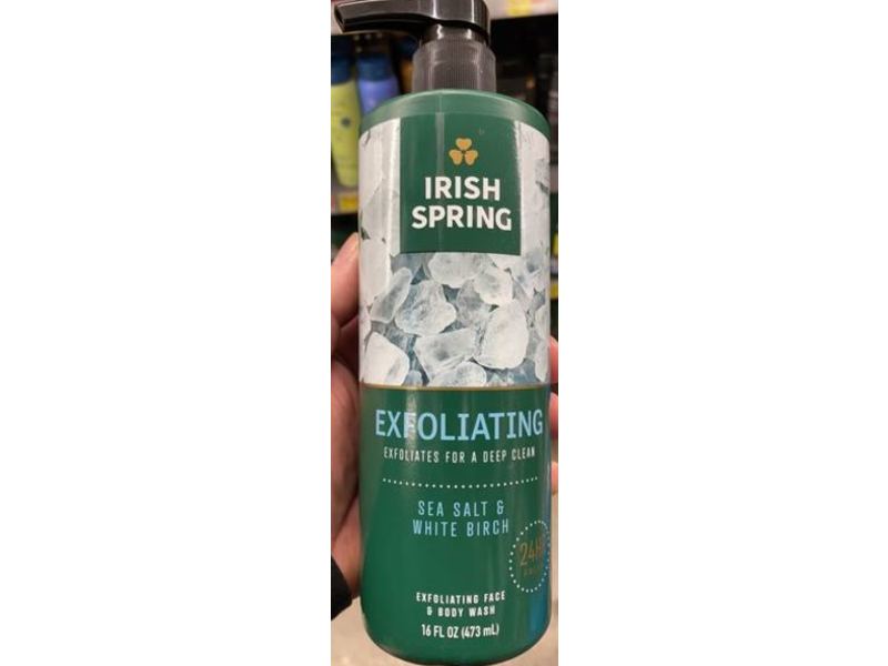 Irish Spring Exfoliating, Sea Salt & White Birch, 16 fl oz/473 mL