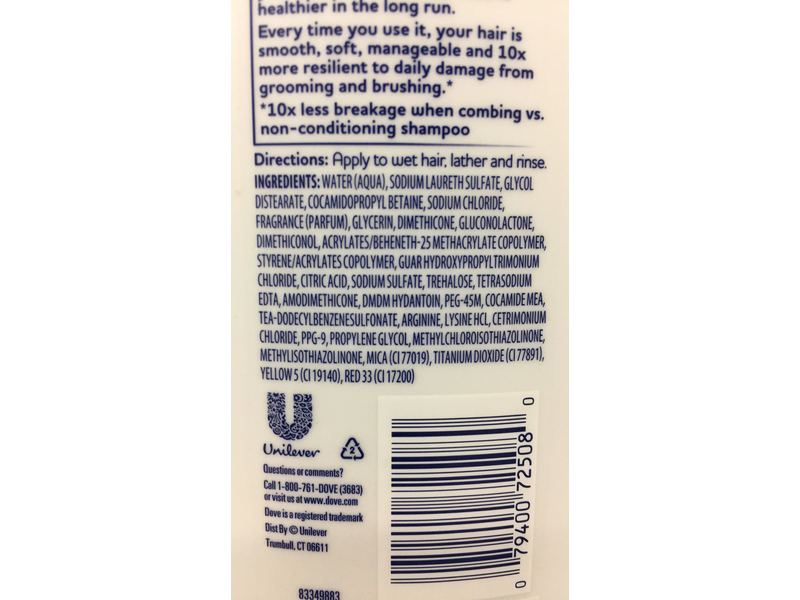 Dove Dry Hair Shampoo, Daily Moisture, 31 oz/917 mL