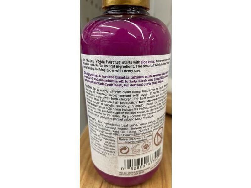 Maui Moisture Frizz-Free + Leave-In Conditioning Mist, Shea Butter, 8 fl oz/236 mL