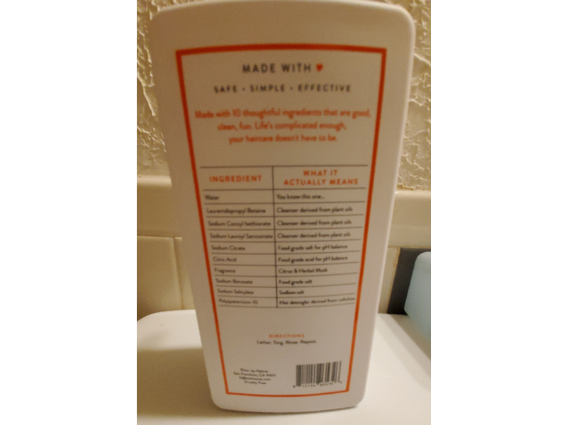 Native Hair Daily Clean Shampoo, Citrus & Herbal Musk, 16.5 fl oz/487 mL