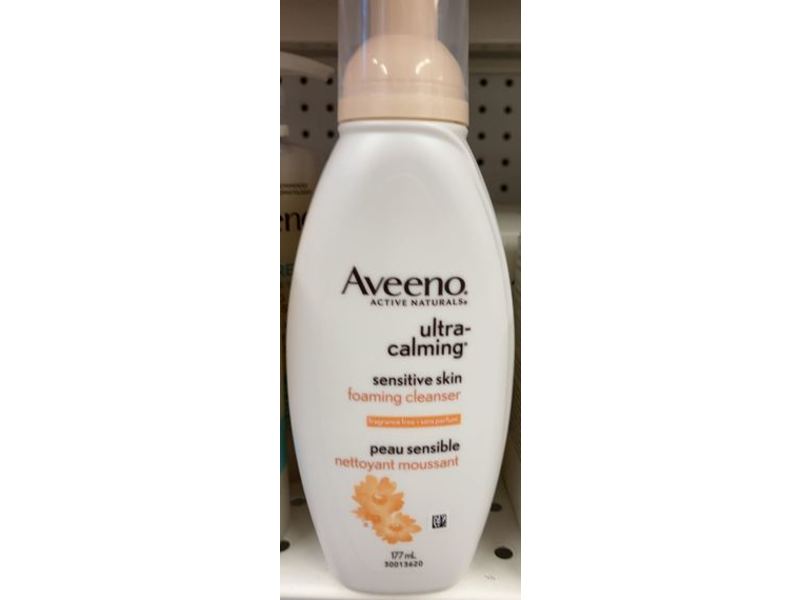 Aveeno Ultra-Calming Foaming Cleanser, Nettoyant Moussant, 177 mL